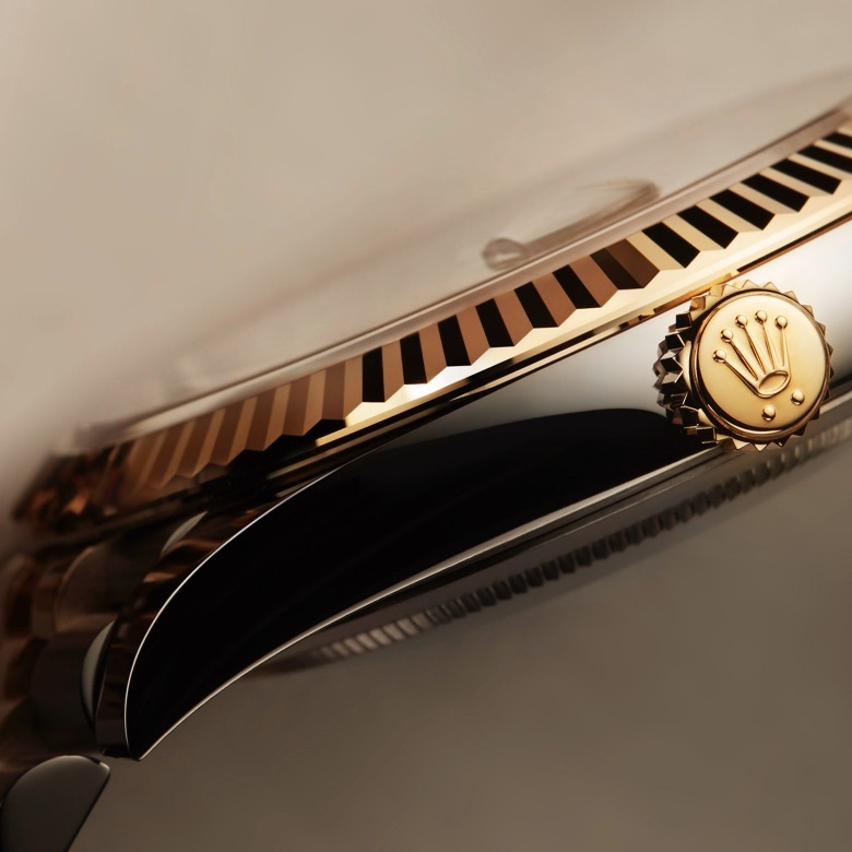 A Rolex watch side profile